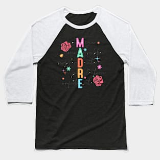 Spanish Mothers Day, Retro Madre , Retro Mama Baseball T-Shirt